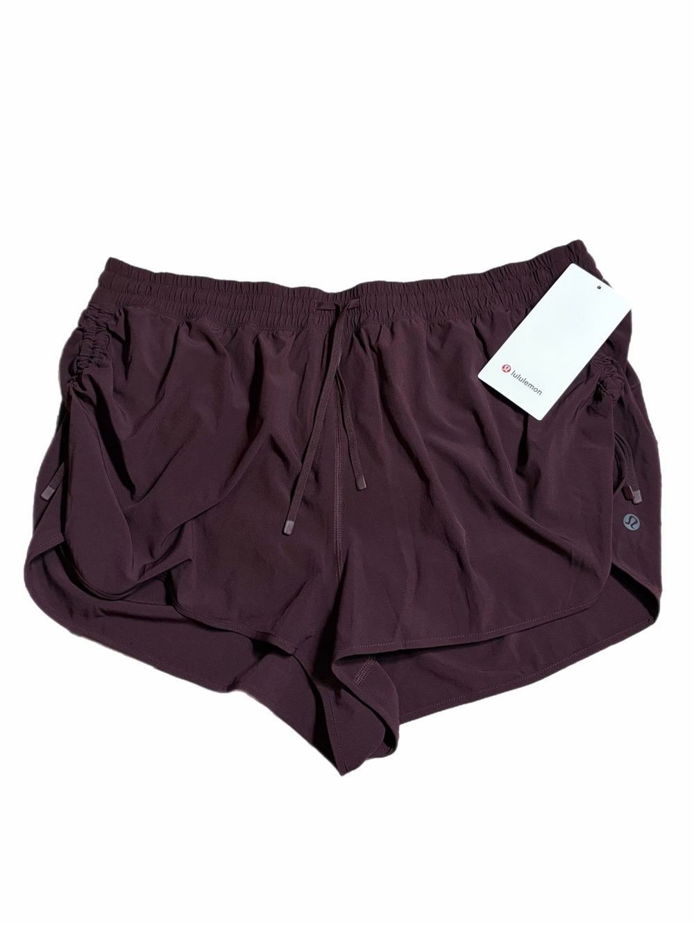 NWT Lululemon Side-Cinch High-Rise Short (Goodnight Plum) Size XL